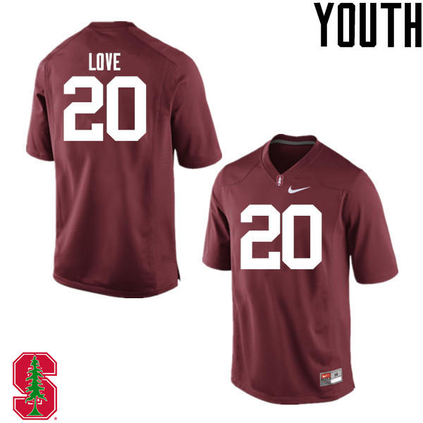 Youth Stanford Cardinal #20 Bryce Love College Football Jerseys Sale-Cardinal - Click Image to Close